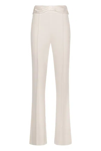 Elisabetta Franchi Flared Trousers In Neutral