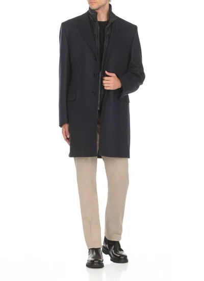Fay Cappotto Monopetto Easy Db In Blue