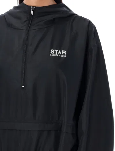 Golden Goose Black Windbreaker With Hood