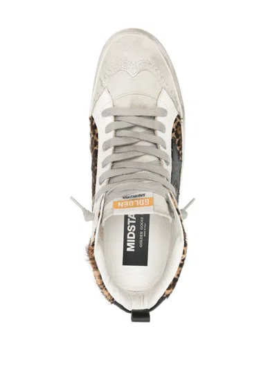 Golden Goose Mid Star Leather Sneakers In Black