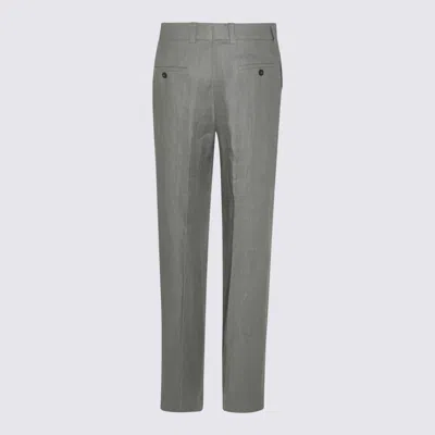 Incotex Grey Linen Pants