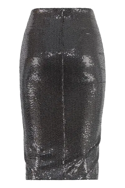 Isabel Marant Étoile Dolene Rhinestone Miniskirt In Gray