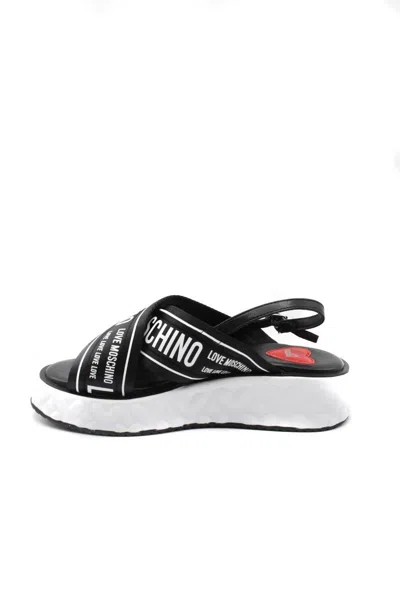 Love Moschino Sandals In Black