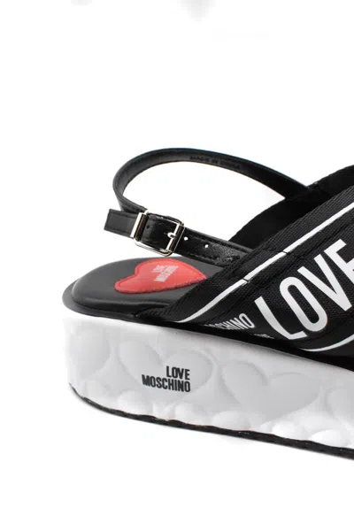 Love Moschino Sandals In Black