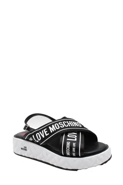 Love Moschino Sandals In Black