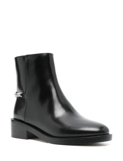 Michael Kors Carlisle Leather Boot In Black