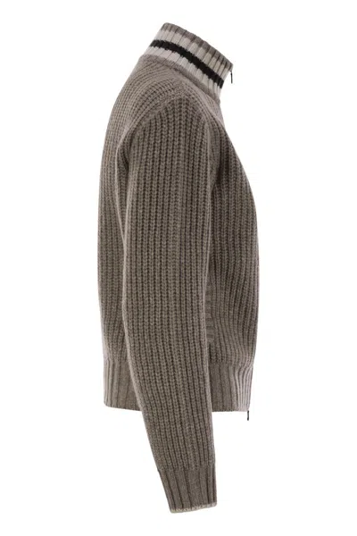 Brunello Cucinelli Cashmere Cardigan With Shiny Trims