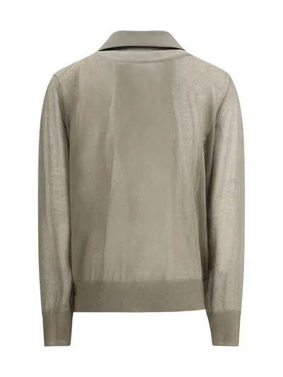 Sacai Semi-transparent Blazer Jacket In Gray