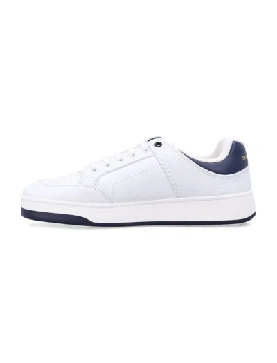 Saint Laurent Low-top Sneakers With Contrast Heel Tab In White