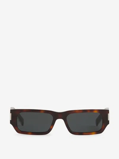 Saint Laurent Eyewear Rectangular Frame Sunglasses In Orange