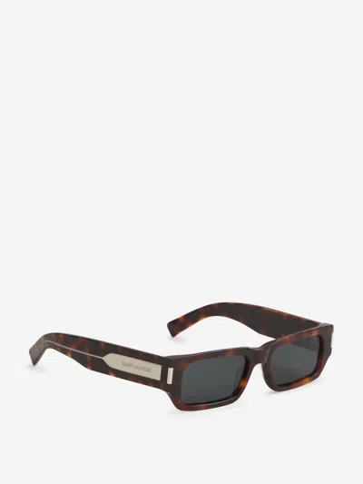 Saint Laurent Eyewear Rectangular Frame Sunglasses In Orange