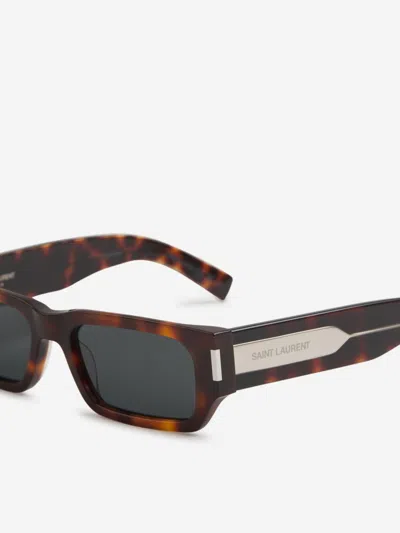 Saint Laurent Eyewear Rectangular Frame Sunglasses In Orange