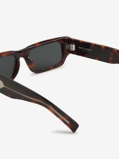 Saint Laurent Eyewear Rectangular Frame Sunglasses In Orange