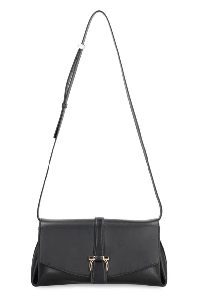 Ferragamo Leather Crossbody Bag In Black