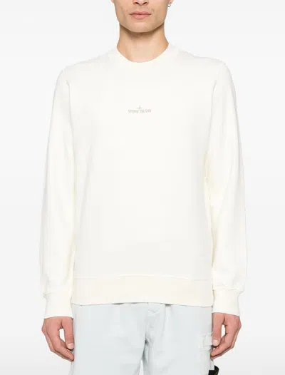 Stone Island Pure Cotton Clothing Sweaters In Neutral
