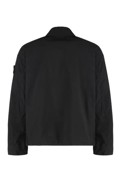 Stone Island Men's Techno Fabric Jacket In Black