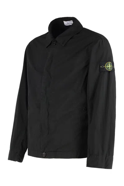 Stone Island Men's Techno Fabric Jacket In Black