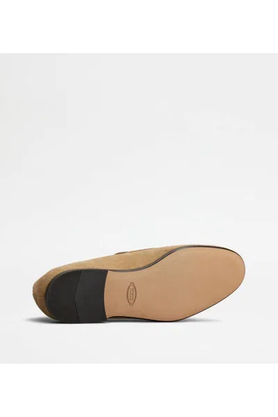 Tod's Suede Loafers In Neutral