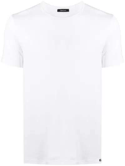 Tom Ford Logo-tag Jersey Underwear T-shirt Clothing In White