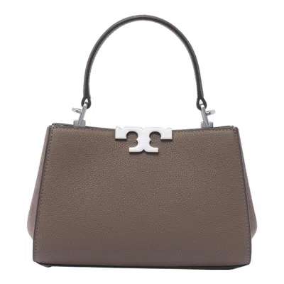 Tory Burch Eleanor Pebbled In Taupe Leather In Brown