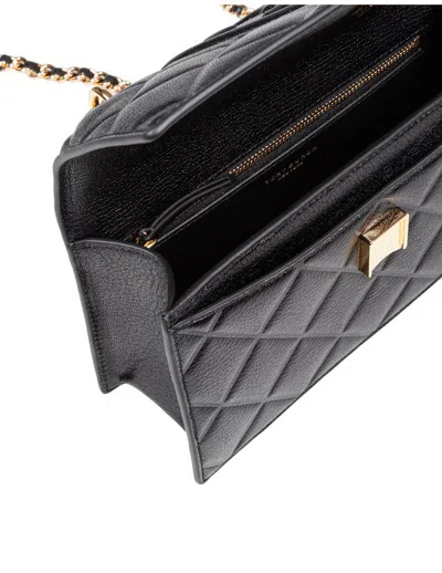 Tory Burch Fleming Small Leather Crossbody Bag In Black
