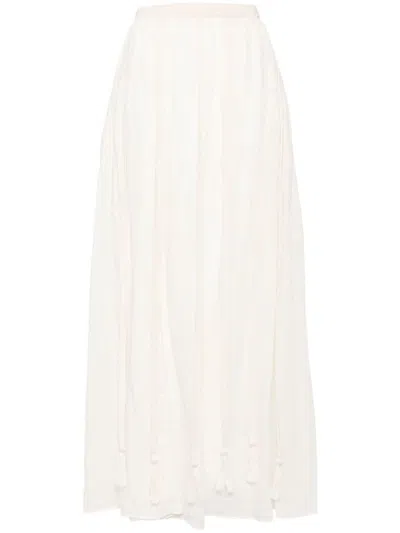 Ulla Johnson Super-long Midi Skirt In Gray