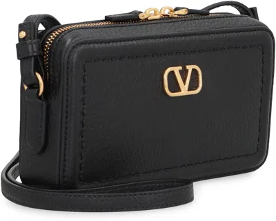 Valentino Adjustable Strap Leather Shoulder Bag