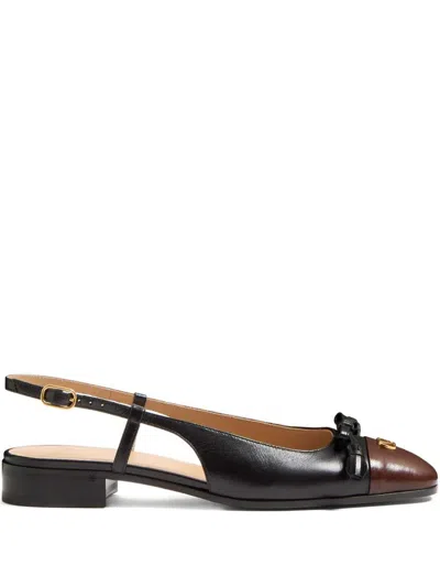 Valentino Valet Du Roi Leather Slingback Ballerina Flat