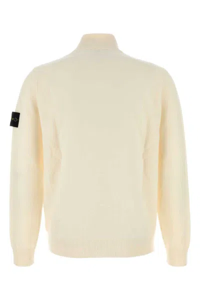 Stone Island Certified Virgin Wool Blend Sweater In Neutral