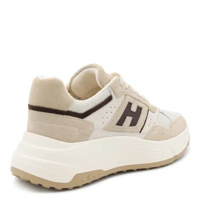 Hogan Suede And Mesh Sneakers In Neutral