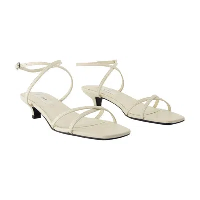 Totême Toteme 40 Leather Sandals In White