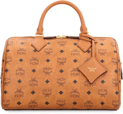 Mcm Brown Ella Boston Medium Duffle Bag In Brown