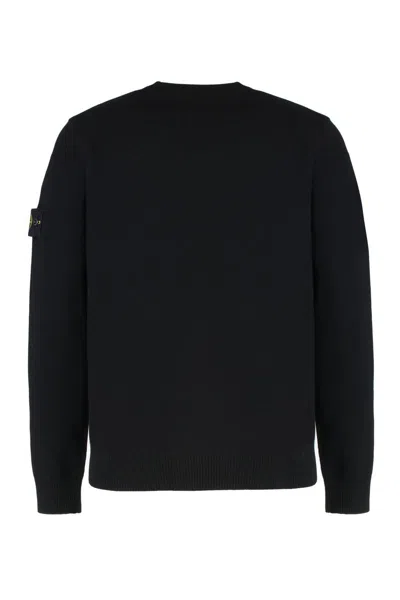 Stone Island Cotton Sweatshirt In Black