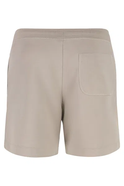 Canada Goose Drawstring Waist Cotton Bermuda Shorts In Neutral