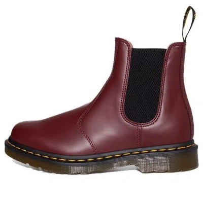 Dr. Martens' Dr.martens 2976 Yellow Stitch Chelsea Boots 'cherry Red' In Burgundy