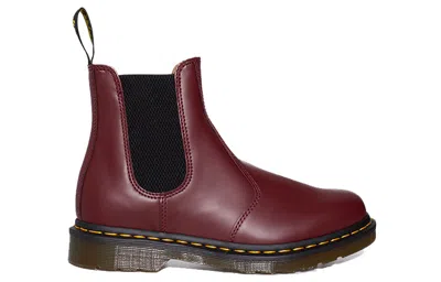 Dr. Martens' Dr.martens 2976 Yellow Stitch Chelsea Boots 'cherry Red' In Burgundy