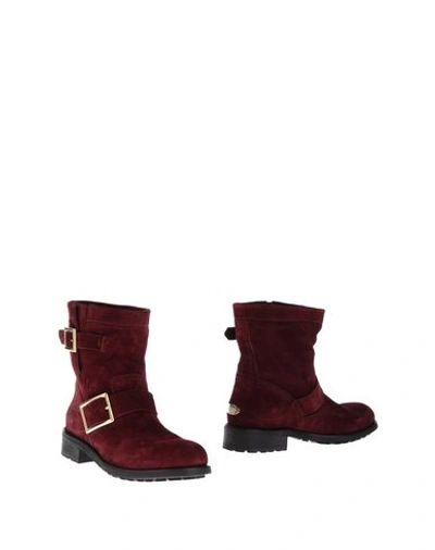 Shop Jimmy Choo Ankle Boots In Garnet