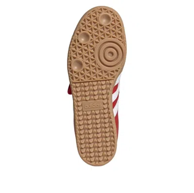 Adidas Originals Samba Jane Round Toe Sneakers With Stripes In Red