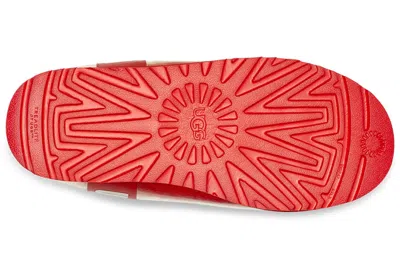 Ugg (wmns)  Classic Clear Mini Large Logo Fleece Lined In Red