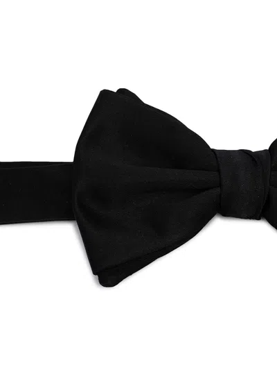 Emporio Armani Clip-fastening Bow Tie In Black