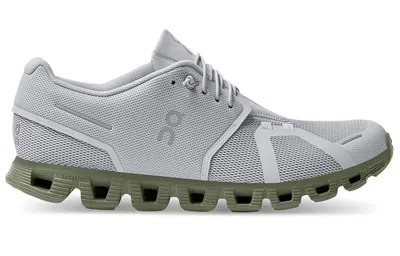 On Running Cloud 5 'glacier Reseda' In Gray