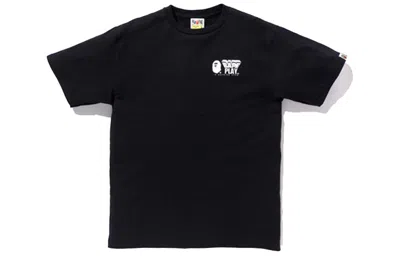 A Bathing Ape X Medicom Toy Camo Logo Tee 'black'