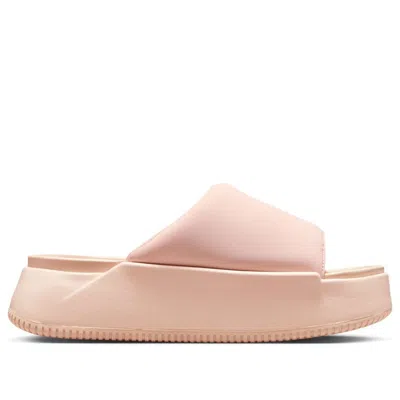 Nike Calm Elevation Platform Slide In Pink