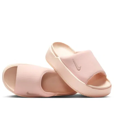Nike Calm Elevation Platform Slide In Pink