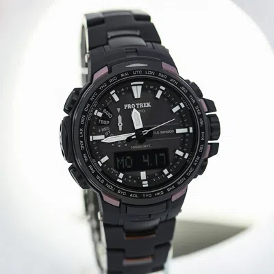 Casio Sports Solar Powered Waterproof Mens Black Analog/digital Combo