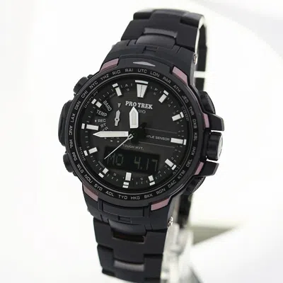Casio Sports Solar Powered Waterproof Mens Black Analog/digital Combo