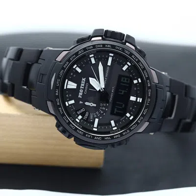 Casio Sports Solar Powered Waterproof Mens Black Analog/digital Combo