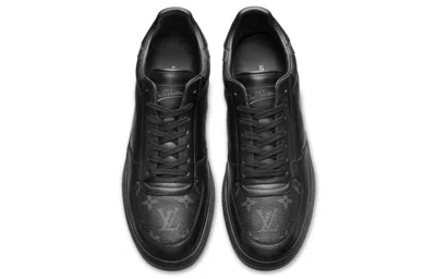 Pre-owned Louis Vuitton Rivoli Sneakers 'black With Logo Monogram' In Multi