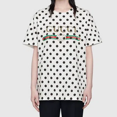 Gucci (wmns)  With Round Neck And Wave Dot Letters For White