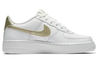 Nike (gs)  Air Force 1 'summit White Gold' In White
